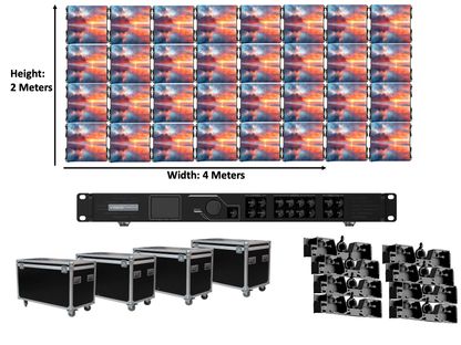 HOT PACK 🔥 - ZV LED Aviator Series 4 X 2 meters 2.6 mm Pixel Pitch Curve LED Video Panels